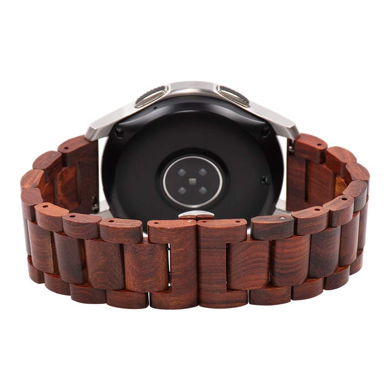 Kinobo Band 22mm Compatible With Samsung Galaxy Watch 3 45mm / Gear S3 Frontier Smartwatch 46mm Lightweight Wood Watchband Quick Release Strap Replacement Bracelet Wristband (Sandalwood-22MM) - Image 3